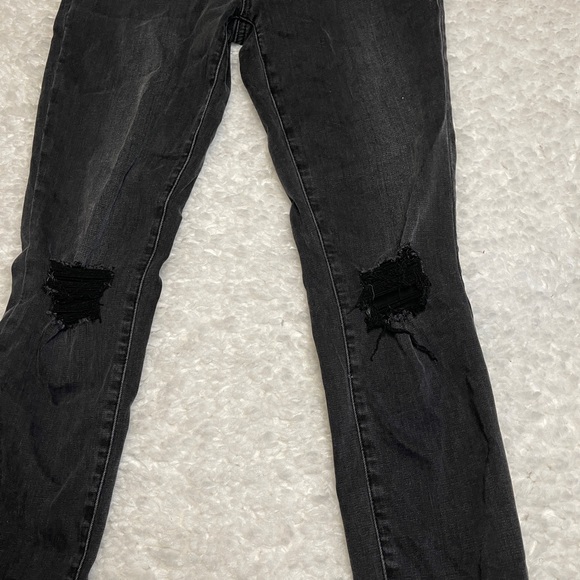 Pacsun High Rise Jegging Grey Black Ripped Jeans 26 - Picture 5 of 6